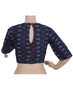 Blue Ikat Cotton Ikat Blouses