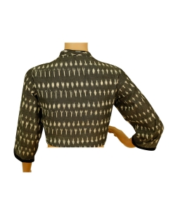 Grey Ikat Cotton Ikat Blouses