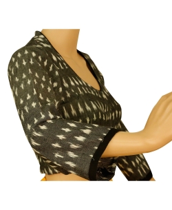 Grey Ikat Cotton Ikat Blouses