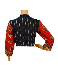 Blue Ikat Cotton Ikat Blouses