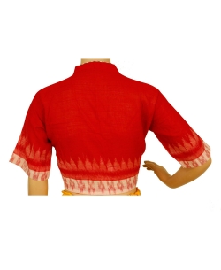 Red Ikat Cotton Ikat Blouses