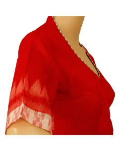Red Ikat Cotton Ikat Blouses