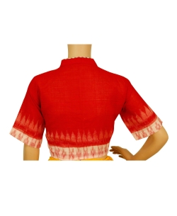 Red Ikat Cotton Ikat Blouses
