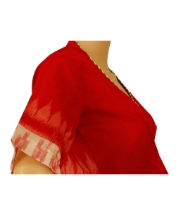 Red Ikat Cotton Ikat Blouses