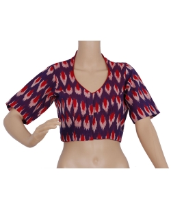 Purple Ikat Cotton Ikat Blouses