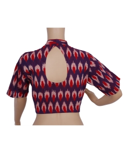 Purple Ikat Cotton Ikat Blouses