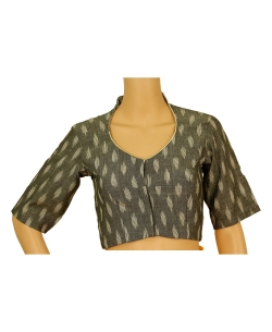 Grey Ikat Cotton Ikat Blouses
