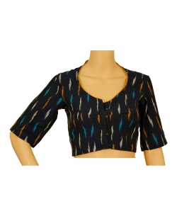 Blue Ikat Cotton Ikat Blouses