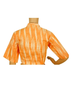 Orange Ikat Cotton Ikat Blouses