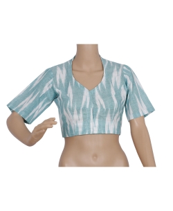 Blue Ikat Cotton Ikat Blouses