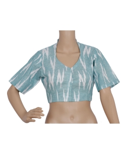 Blue Ikat Cotton Ikat Blouses