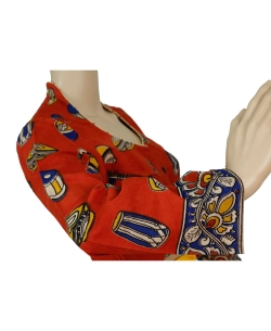 Red Kalamkari Cotton Kalamkari Blouses