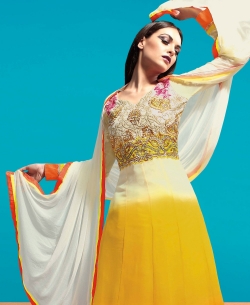 Multi Georgette Embroidered Anarkali Suits