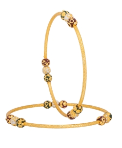 Gold Alloy Beads Bangles