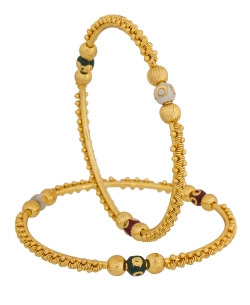 Gold Alloy Beads Bangles