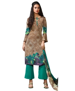 Multi Georgette Blend Embroidered Chudidhar Suits