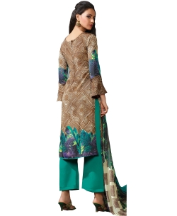 Multi Georgette Blend Embroidered Chudidhar Suits