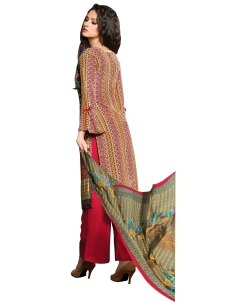 Multi Georgette Blend Embroidered Chudidhar Suits