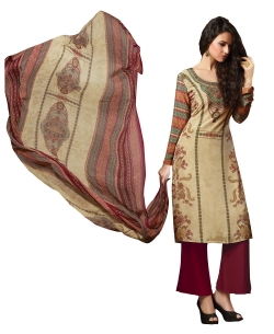 Multi Georgette Blend Embroidered Chudidhar Suits