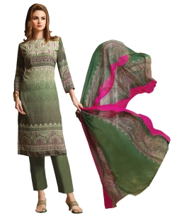 Multi Georgette Blend Embroidered Chudidhar Suits