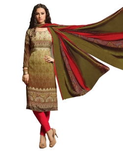 Multi Georgette Blend Embroidered Chudidhar Suits