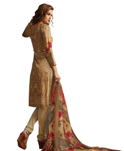 Multi Georgette Blend Embroidered Chudidhar Suits
