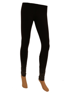 Black Cotton Blend Solid Designer Leggings