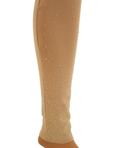 Burly Wood Cotton Blend Solid Designer Leggings