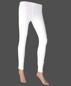 White Cotton Blend Solid Designer Leggings