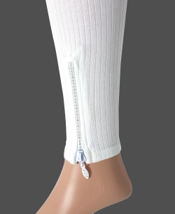 White Cotton Blend Solid Designer Leggings