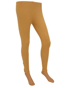 Burly Wood Cotton Blend Solid Designer Leggings