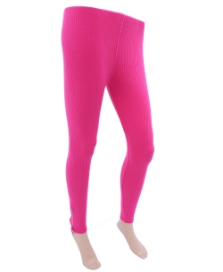 Deep Pink Cotton Blend Solid Designer Leggings