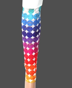 White Cotton Blend Printed Designer Leggings