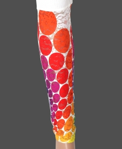 White Cotton Blend Printed Designer Leggings