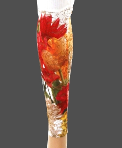 White Cotton Blend Printed Designer Leggings