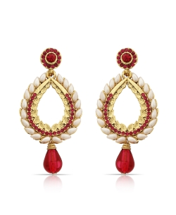 Red Non Precious Metal Stones, Crystals Drops