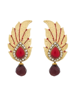 Maroon Non Precious Metal Stones, Crystals Drops