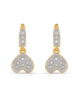 Gold And  White Non Precious Metal Stones, Crystals Drops