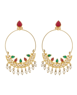 Multi Non Precious Metal Pearls Hoops & Hooks