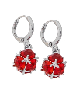 Red Non Precious Metal Stones, Crystals Hoops & Hooks