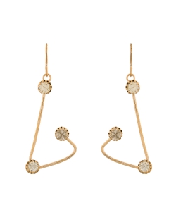 Gold Non Precious Metal Stones, Crystals Hoops & Hooks