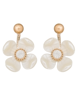 White Non Precious Metal Stones, Crystals Studs