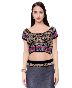 Grey Lycra Solid Border Sarees