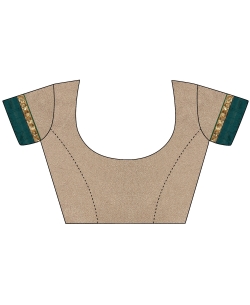 Peach And Beige Lycra, Net Stones Half And Half Sarees