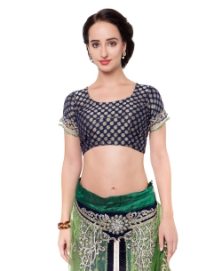 Green Net, Viscose Embroidered Lehenga Sarees