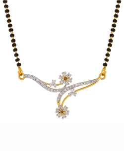 Gold Plated Stones, Crystals Mangal Sutra