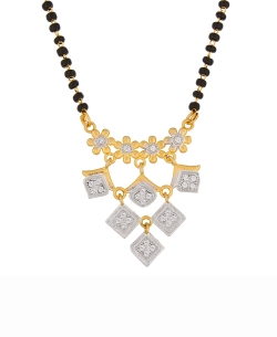 Gold Plated Stones, Crystals Mangal Sutra