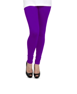 Indigo Cotton Blend Solid Plain Leggings