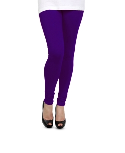 Indigo Cotton Blend Solid Plain Leggings