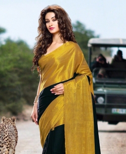 Black Cotton Solid Regular Sarees
